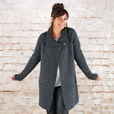 Strickanleitung Damenlongjacke "Arbeitsstrumpf" 759082