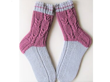 Strickanleitung _                  Socken Japanisches Muster 3