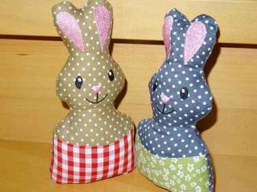 Stickdatei Hase mit Tasche ITH - Sticken