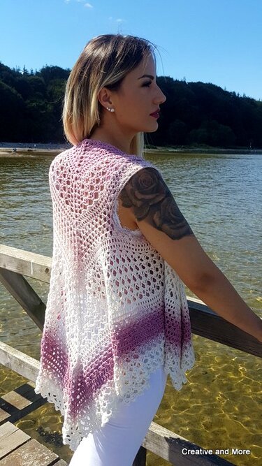 Häkelanleitung Tuchweste Summerdream