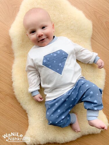 Diamond Baby Shirt Gr. 50-92 Diamanten-Unterteilung - Nähen