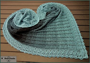 Häkelanleitung asymmetrisches Tuch "Windschief"