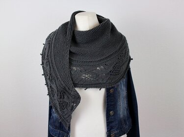 Strickanleitung halbrundes Tuch "Julietta"