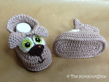 PDF Häkelanleitung Babyschuhe Hundebabys