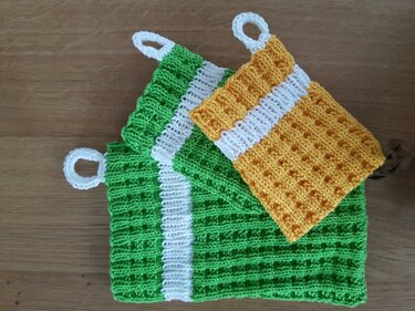 Waschhandschuh/Waschlappen gestrickt Anleitung - Stricken