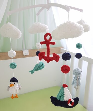 Häkelanleitung Babys Küstenmobile