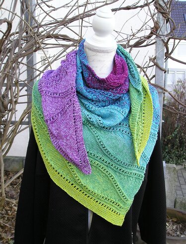 Strickanleitung Dreieckstuch "Night & Day"