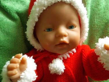 Puppenoutfit Weihnachten Gr. 40/45