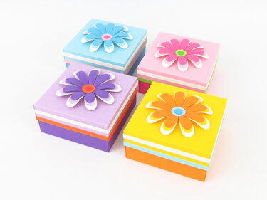 Kleine Pralinenschachtel – Bastelvorlagen und Anleitung - Basteln