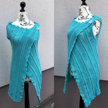 Häkelanleitung Weste "Riverdance" - alle Größen