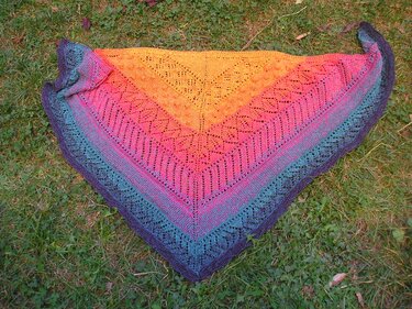 Strickanleitung Dreieckstuch "Kürbis"