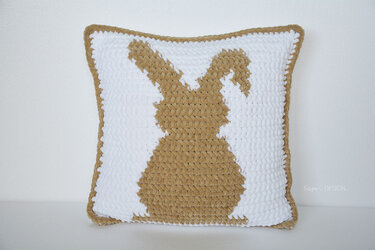 Hasen Kissen Häkel-Anleitung inkl. Häkel-Grundkurs - Häkeln