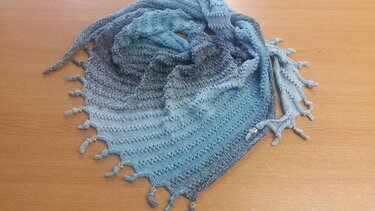 Anleitung zm Stricken Fransentuch Dreieckstuch * Feanor* - Bild 9