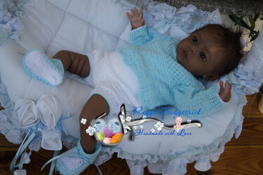 Strickanleitung für Baby's u. Reborns Modell Michelle Gr. 50  3-teilig
