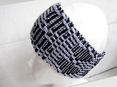 Strickanleitung_      Stirnband-Indigo