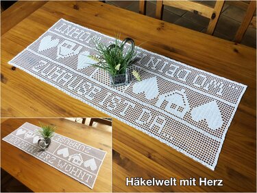 Häkeln / Tischläufer / Zuhause ist...