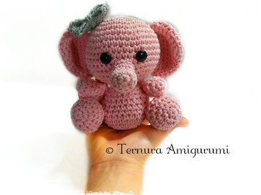 Häkelanleitung von baby Elefanten pdf ternura amigurumi english- deutsch- dutch