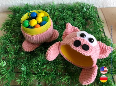XL Surprise Egg Pig, Crochet Pig, Amigurumi by jennysideenreich