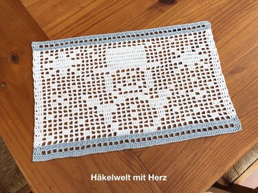 Häkeln / Tischband Schneemann + Bonus