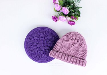 Two beanies "Chérie", all sizes (sporty or beret) - Crochet