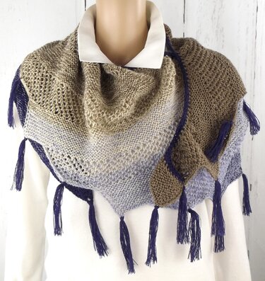 Strickanleitung Drachenschwanzschal "Vulkano"