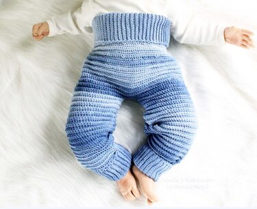 Trousers for babies/toddlers "Lagoon", size 0 m. - 4 y. - Crochet