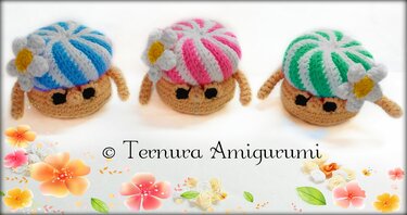 Crochet pattern pretty mushroom fungus. pdf ternura amigurumi english- deutsch- dutch
