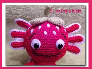 Häkelanleitung Amigurumi / Erdbeer-Axolotl
