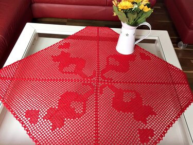 Häkelanleitung Mitteldecke "Katzenliebe" - Häkeln