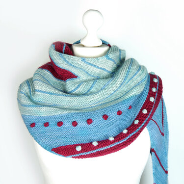 Shawl Hamburg Ahoi knitting pattern