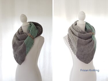 Dreieckstuch ' Avine' | Tunesisch häkeln  Anleitung Schal mit Bobbel Wolle