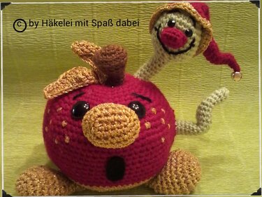 Häkelanleitung Amigurumi / Prinz Willipolt der III aus der Apfelmitte / Weihnachten