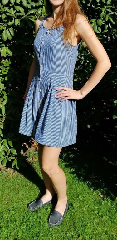 Kleid Leah mit Knopfleiste Gr. 34-50 + Beamerdatei - Nähen