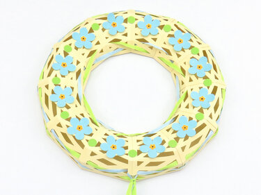 Türkranz – Vergissmeinnicht – Bastelanleitung und Vorlagen