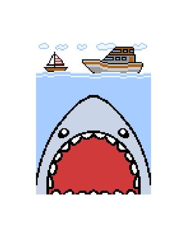 Häkelmuster * SHARK - HAI * Grafik für Fm Decke - Häkeln