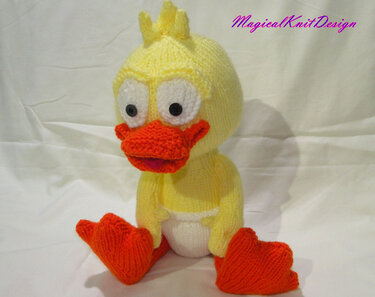 Dudi baby duck soft toy knitting pattern