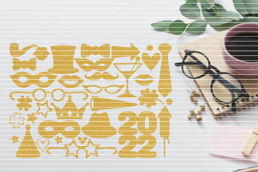Plotterdatei SVG DXF Party Dekoration 2022 - Plotting