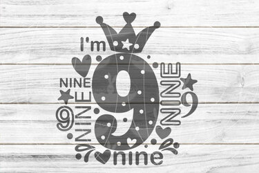 I'm nine Plotterdatei SVG DXF FCM - Plotting