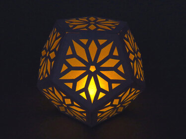 Tischleuchte – Dodekaeder – Bastelanleitung und Vorlagen