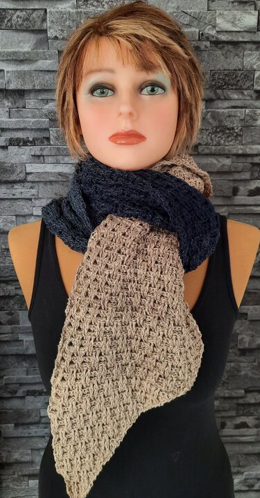 H&auml;kelanleitung Schal "Leviathan" - Bild 7