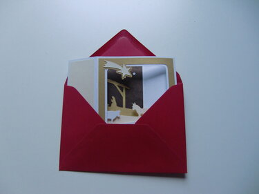 Shadowbox card “Nativity scene” - Crafts