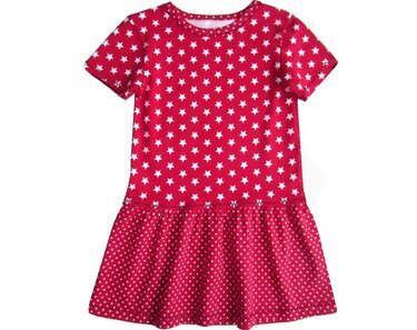 Schnitt und Anleitung Jerseykleid mit 2 Ärmellängen 80-140 - Nähen