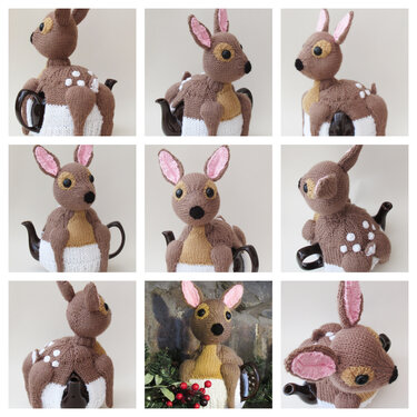Vintage Woodland Deer Tea Cosy Knitting Pattern