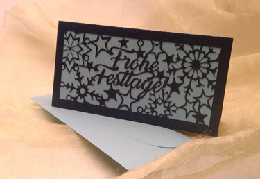 Weihnachtskarte Frohe Festtage Plotterdatei SVG DXF FCM - Plotting