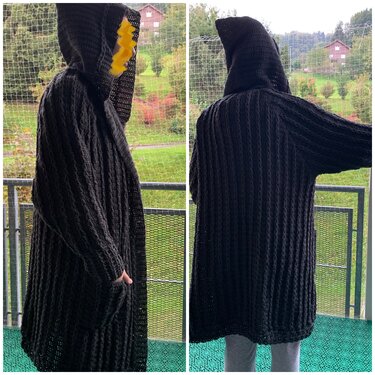 Anleitung Kapuzen Jackenmantel  Mysterioso - Häkeln