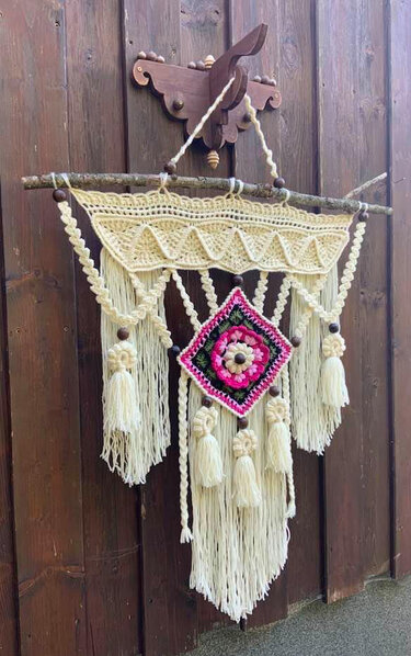 gehäkelte Makramee-Imitation "Pangäa" - Häkeln