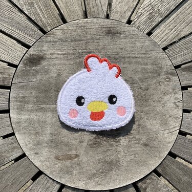 Abschminkpad Huhn Stickdatei ITH 10x10 cm - Sticken