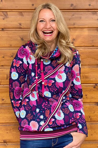 Anleitung Hoodie Solea Gr.34-54 mit Ebenendruck - Nähen