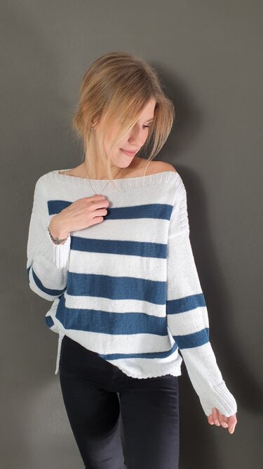 191 Strickanleitung Pullover Streifen Antonia - Bild 4