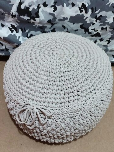 Crochet Pattern Super Chunky Giant Pouf